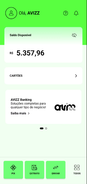 AVIZZ Banking Screenshot 1