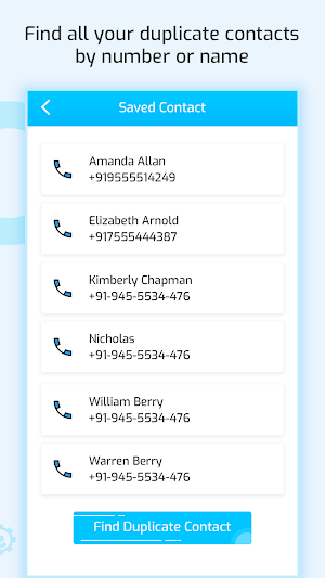 Duplicate Contacts Remover and Fixer Screenshot 2