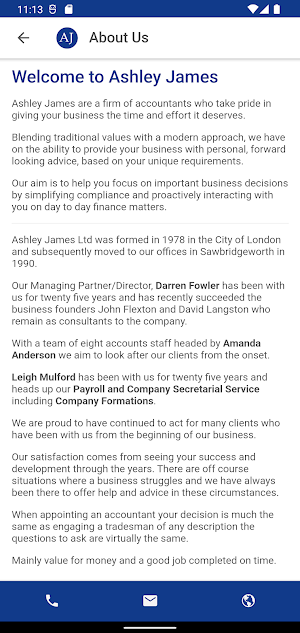 Ashley James Accountants Screenshot 1