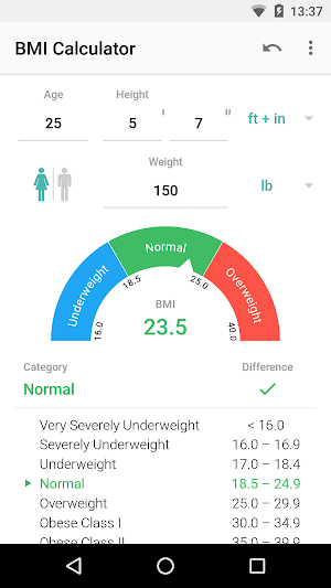 BMI Calculator Screenshot 0