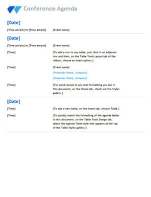 Meeting Templates Screenshot 0