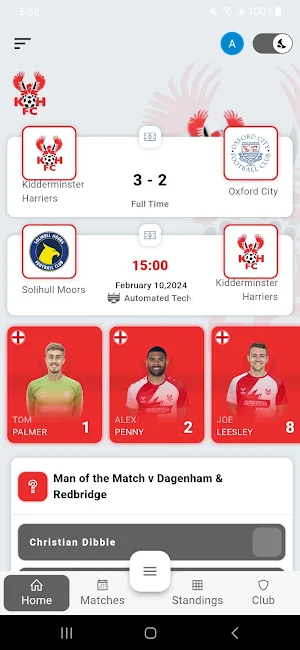 Kidderminster Football Club Screenshot 0