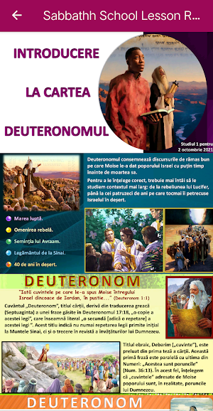 Romanian Sabbath School Lesson Screenshot 1