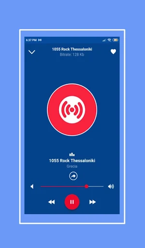 1055 rock thessaloniki App GR Screenshot 0