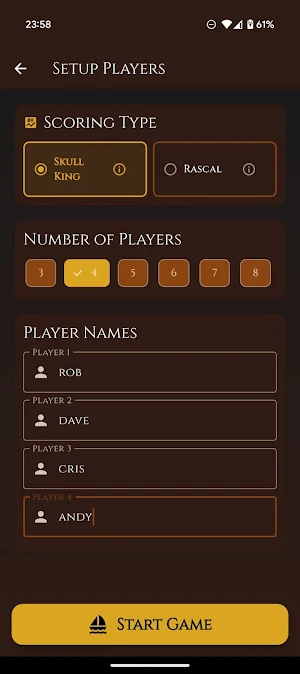 Skull King Score Keeper Screenshot 1