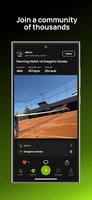 Rally: Tennis & Padel Tracker Screenshot 1
