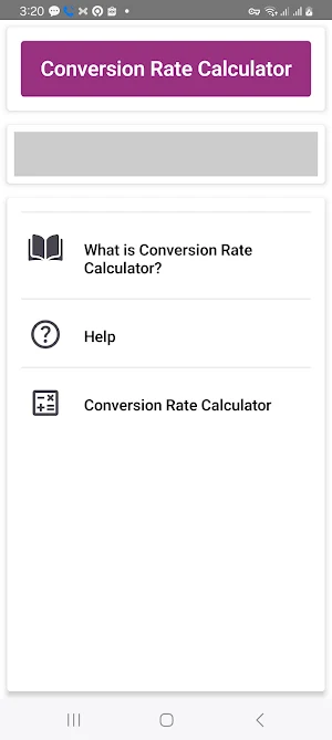 Conversion Rate Calculator Screenshot 0