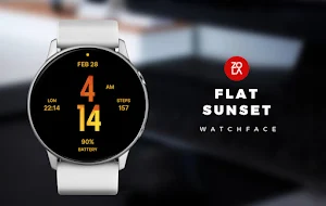Flat Sunset Watch Face Screenshot 0
