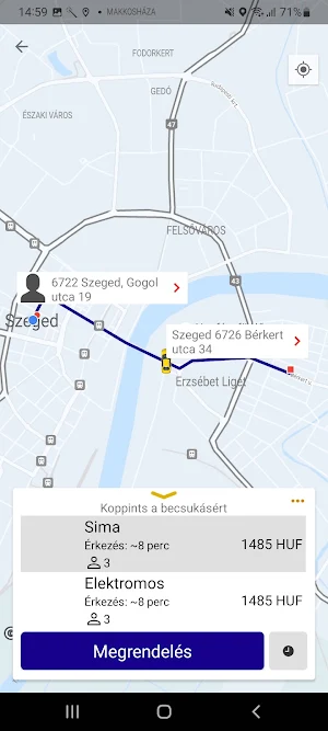 Szeged Tele 4 Taxi Screenshot 2