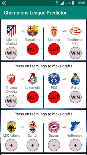 Champions Football Predictor Screenshot 1