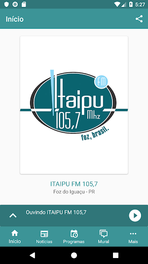 Radio Itaipu FM 105,7 MHZ Screenshot 3