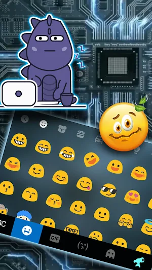 Circuitboard 3D Keyboard Background Screenshot 2