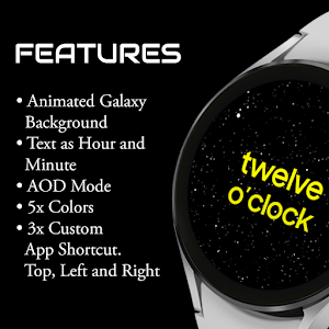 Galaxy Text Time: Watch Face Screenshot 1