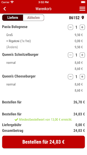 Queens Pizza Screenshot 1