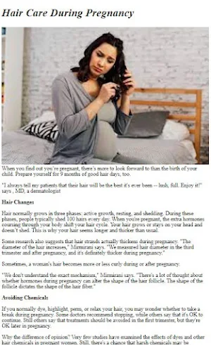 Hair Care During Pregnancy Screenshot 1