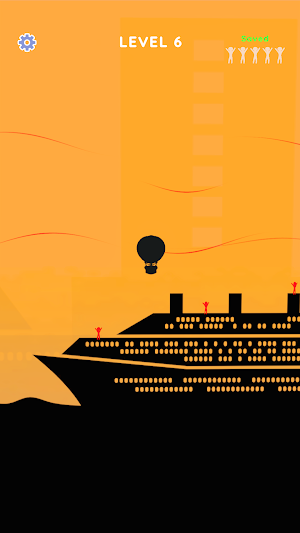 Stickman Balloon Rescue Screenshot 1