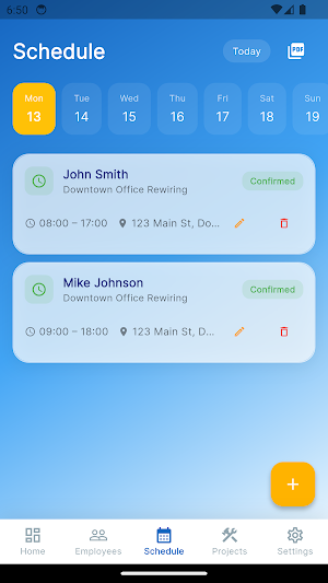 Electrician Team Flow Screenshot 2