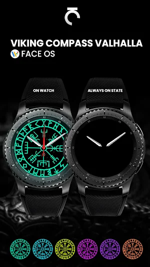 Viking Compass Valhalla FaceOS Screenshot 1