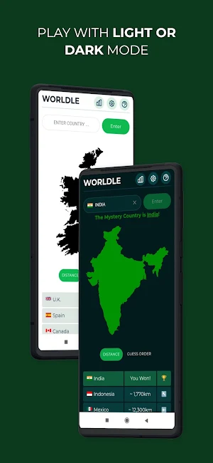 Worldle - Guess the Country Screenshot 2