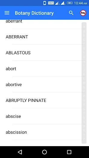 Botany Dictionary Screenshot 1