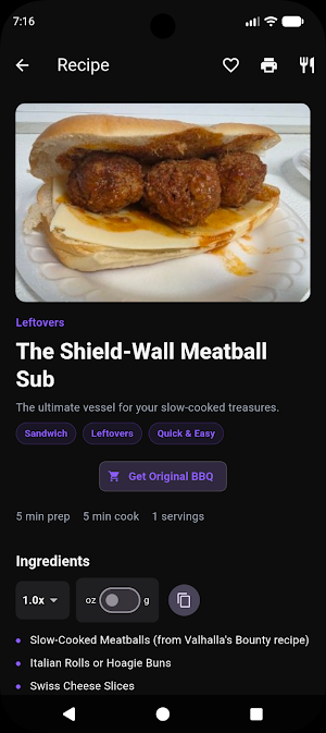 Valhalla Skål Cookbook Screenshot 2