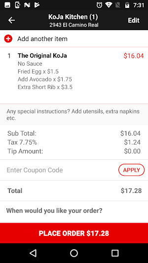 KoJa Kitchen Screenshot 2