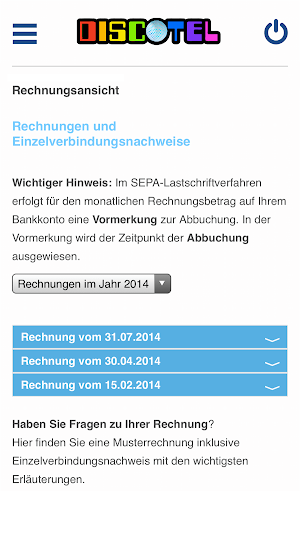 discoTEL  Servicewelt Screenshot 2