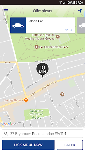 Olimpicars London minicabs Screenshot 0