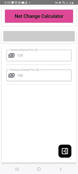Net Change Calculator Screenshot 2