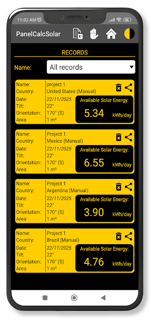 Solar Energy Panel Calc Screenshot 3