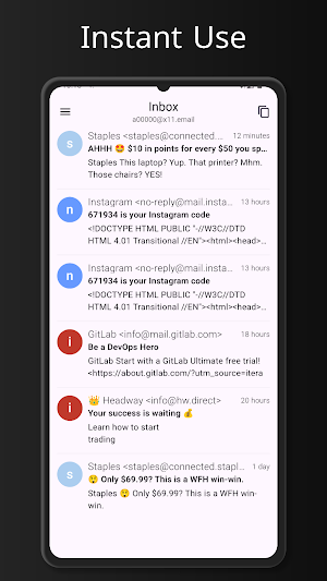 Temp Email-Anonymous Temp Mail Screenshot 0