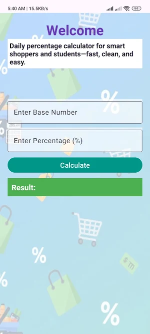 BazarDoinik Percent Calc Screenshot 1