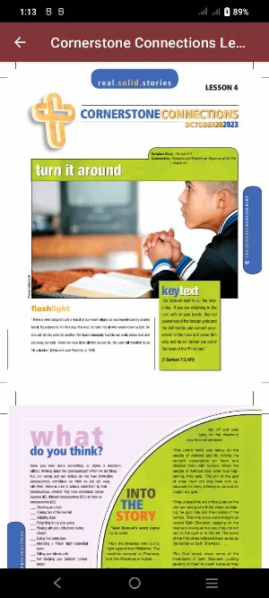 Cornerstone Connections Lesson Screenshot 3
