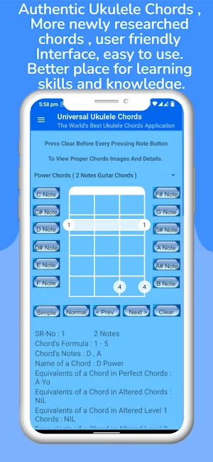 Universal Ukulele Chords Screenshot 0