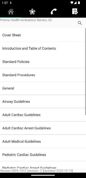 PHAS - Clinical Guidelines Screenshot 2