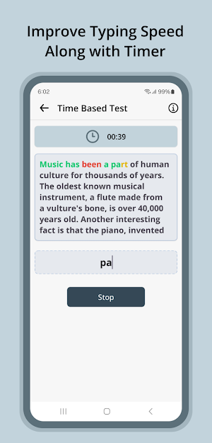 Typing Speed Tester Screenshot 1