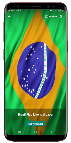 Brazil Flag Live Wallpaper Screenshot 1