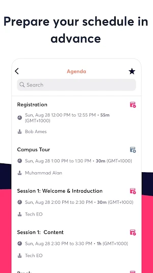 EO Events Screenshot 2
