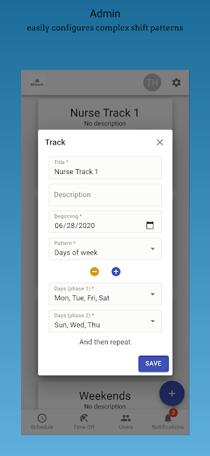 Milesoft Schedule Screenshot 1