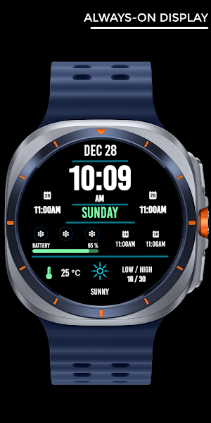 Night 21D - Digital Watch Face Screenshot 2