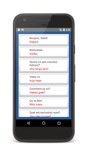 Français -Swahili Screenshot 1