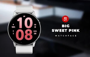 Big Sweet Pink Watch Face Screenshot 0