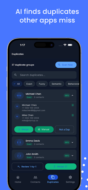 Vertex - Merge Contacts Screenshot 2