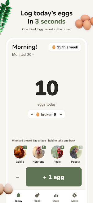 Cluckly: Chicken Coop Egg Log Screenshot 0