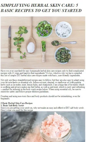 Homemade Herbal Beauty Recipes Screenshot 1