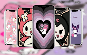 Kuromi and My Melody Wallpaper Screenshot 0