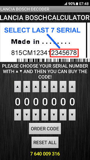 Bosch Lancia Radio Code Decoder Screenshot 1