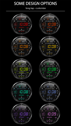 WFP 129 Digital watch face Screenshot 1