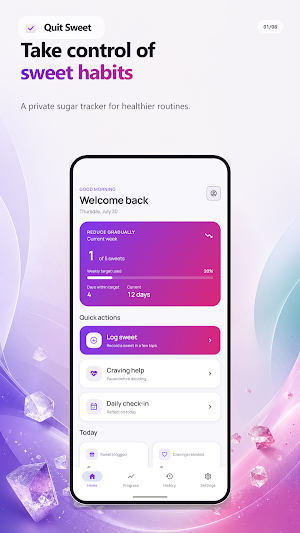 Quit Sweet: Sugar Tracker Screenshot 0