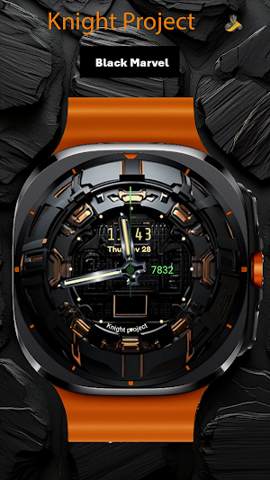 Black Marvel Watch Face Screenshot 2